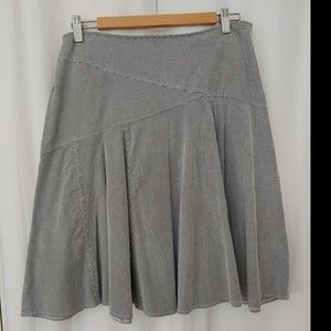 Seersucker A-Line Skirt